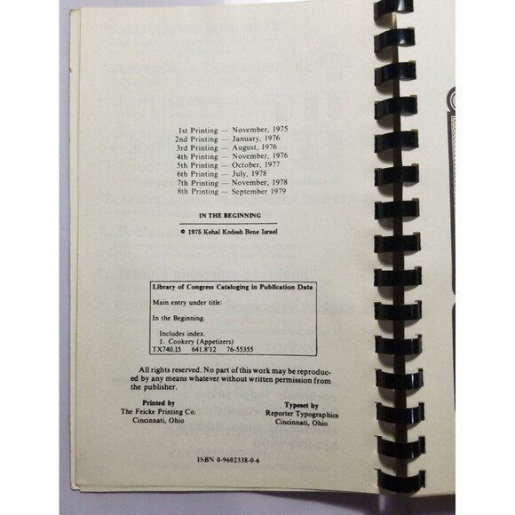 Vintage Cookbook In The Beginning A Collection of Hors D'oeuvres Spiral Bound - Picture 3 of 5